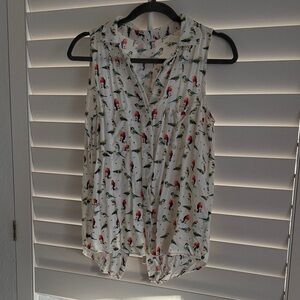 Women's Sleeveless Parrot Print Top